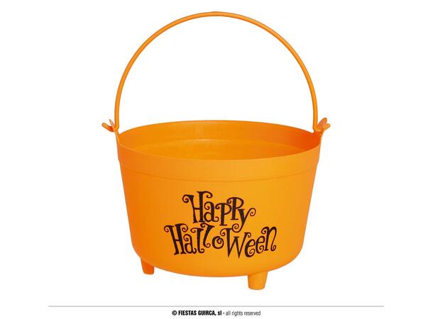Trick or Treat - Heksegryte oransje 1 Gryte i plast - 30cm 