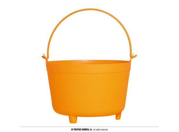 Trick or Treat - Heksegryte oransje 1 Gryte i plast - 30cm 