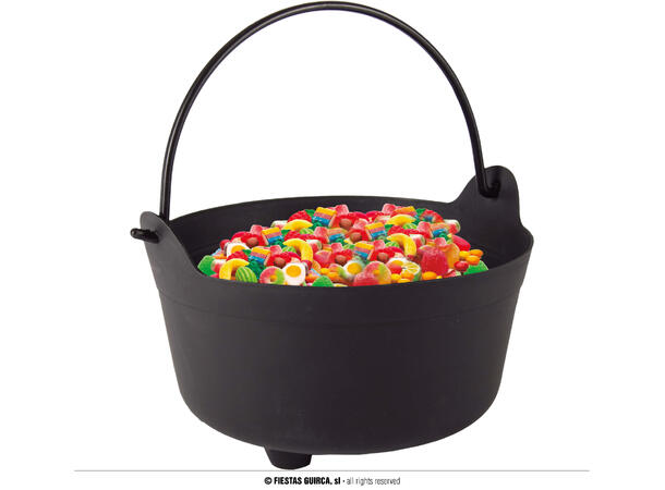 Trick or Treat - Heksegryte sort 1 Gryte i plast - 24cm 