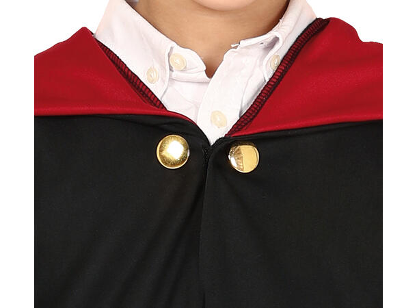 Trollmanselev - Sort/Rød tunika 1 Barnekostyme til gutt - Str 10-12 År 