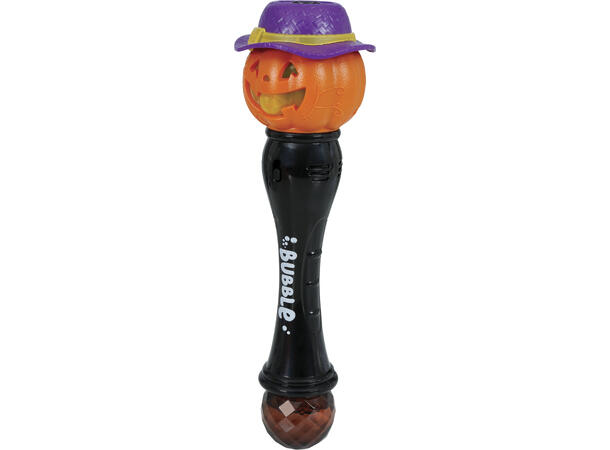 Tryllestav m/såpebobler & lys - Gresskar 1 Tryllestav i metall/PVC - 32cm 