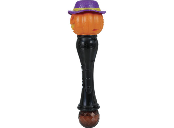 Tryllestav m/såpebobler & lys - Gresskar 1 Tryllestav i metall/PVC - 32cm 