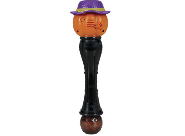 Tryllestav m/såpebobler & lys - Gresskar 1 Tryllestav i metall/PVC - 32cm 