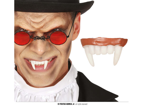 Vampyrtenner lange - hvite 1 sett vampyrtenner 