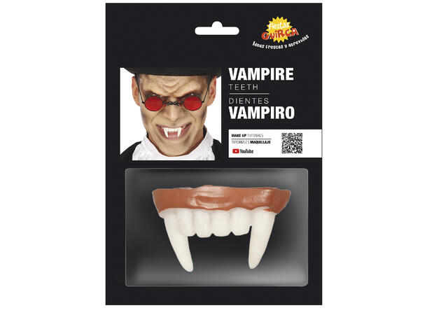 Vampyrtenner lange - hvite 1 sett vampyrtenner 