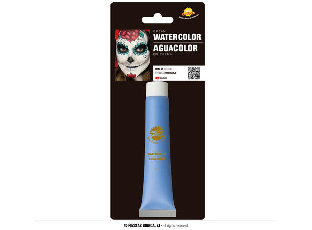 Vannbasert sminkekrem - Lyseblå 1 Tube sminke - 20ml 