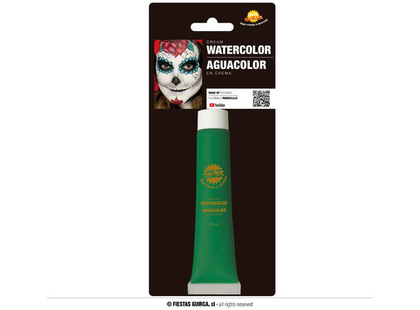 Vannbasert sminkekrem - Mørkegrønn 1 Tube sminke - 20ml 