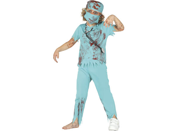 Zombie kirurg - Gutt 1 Kostyme til barn - 5-6 år (119 cm) 