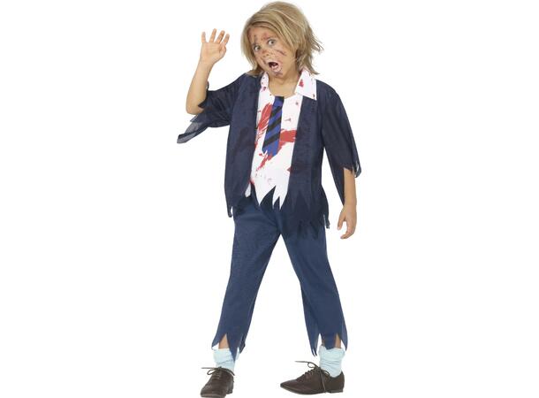 Zombie skoleelev - Gutt 1 Kostyme til barn - 5-6 år (119 cm) 