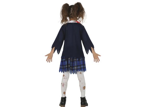 Zombie skoleelev - Jente 1 Kostyme til barn - 7-9 år (133 cm) 