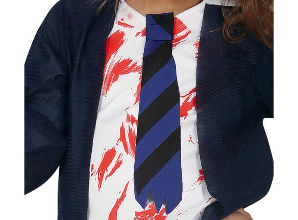 Zombie skoleelev - Jente 1 Kostyme til barn - 7-9 år (133 cm) 