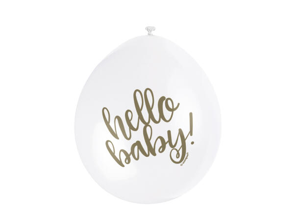 "Hello Baby" 10 Gummiballonger - 25cm (10")
