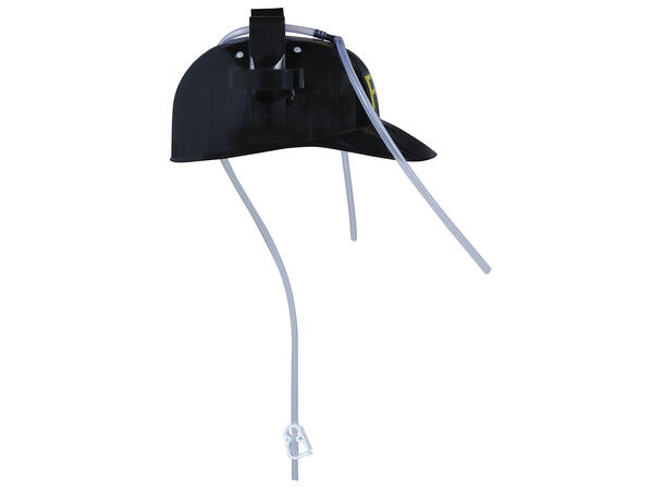 Ølhjelm - Sort- "FBI" 1 Hjelm m/holder til mann - Onesize 
