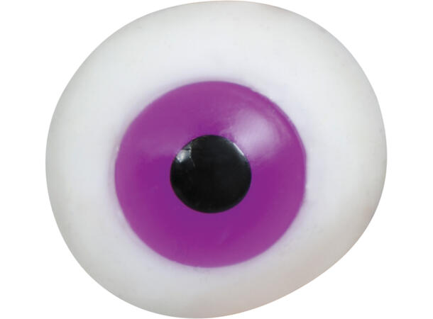 Øyeepler i myk gummi - Assorterte farger Display med 48 øyne i gummi - 2cm 