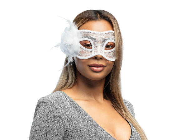 Øyemaske - Blonder - Mystisk hvit 1 Øyemaske 