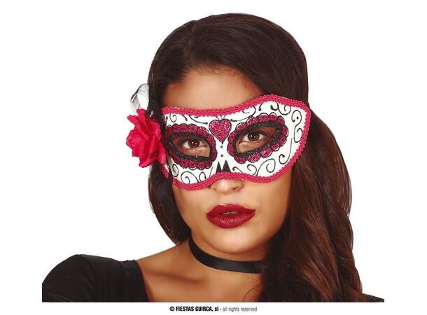 Øyemaske - Day of The Dead - Rosa 1 Maske i PVC 