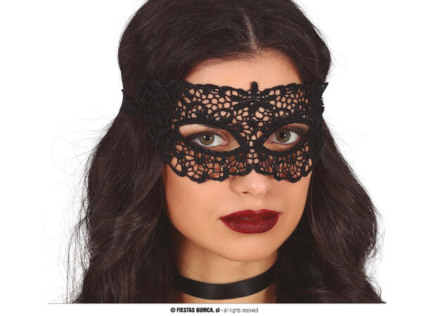 Øyemaske - Sorte blonder 1 Maske i polyester 