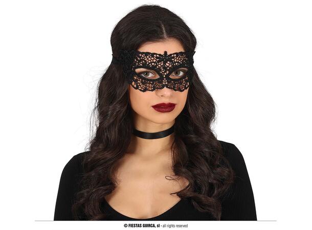 Øyemaske - Sorte blonder 1 Maske i polyester 