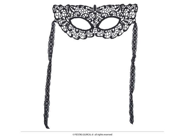 Øyemaske - Sorte blonder 1 Maske i polyester 