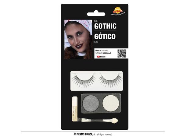 Øyesminke m/vipper - Sølv/hvit 1 Sett med sminke og vipper 