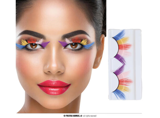 Øyevipper lange - Flerfargede 1 par øyevipper m/lim 