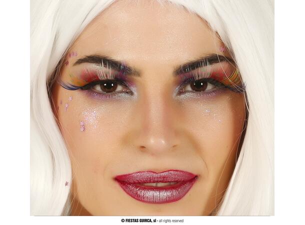 Øyevipper lange - Flerfargede 1 par øyevipper m/lim 