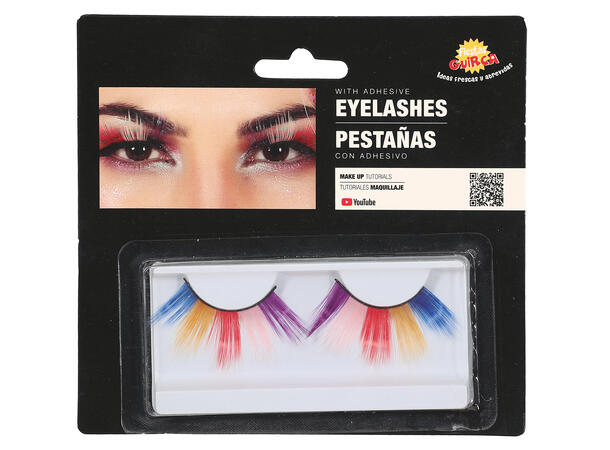 Øyevipper lange - Flerfargede 1 par øyevipper m/lim 