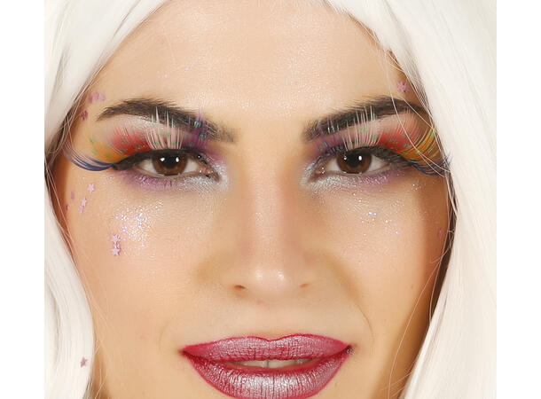 Øyevipper lange - Flerfargede 1 par øyevipper m/lim 