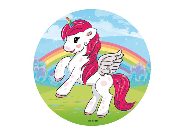 Baby Enhjørning - Steiler 1 spiselig kakeskilt - 20cm 