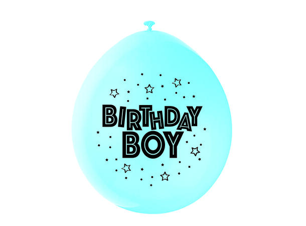 Birthday Boy - 3 fager assotert 10 Gummiballonger - 25cm (10")