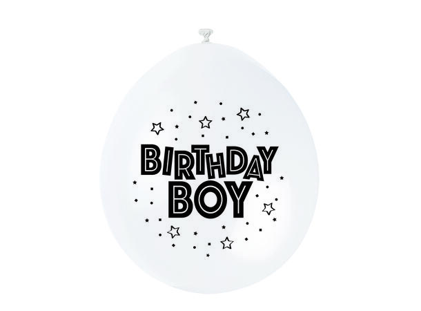 Birthday Boy - 3 fager assotert 10 Gummiballonger - 25cm (10")