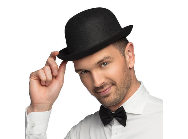 Bowler hatt - sort 1 hatt - onesize