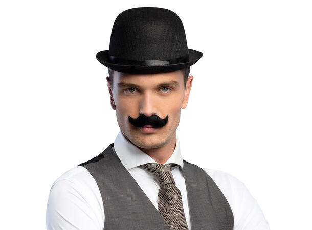 Bowler hatt - sort 1 hatt - onesize