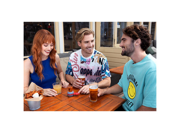 Drikkelek - Shottetuten peker på Innhold 1 Holder, 1 shotteglass i glass 