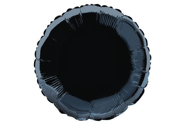 Ensfarget Rund - Sort 1 Folieballong - 46cm(18")