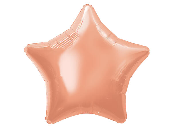 Ensfarget stjerne - Rosegull 1 Folieballong stjerne - 50cm(20")