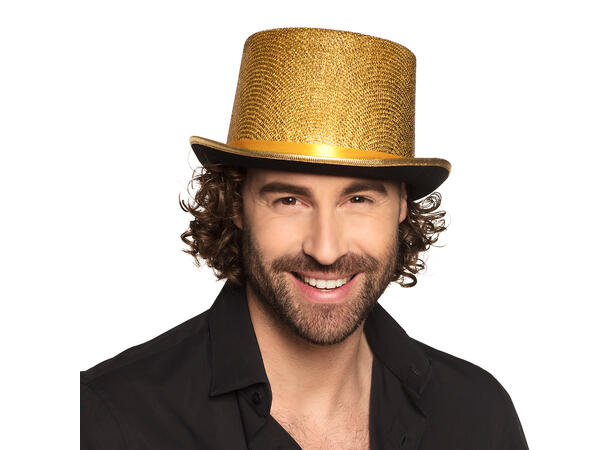 Flosshatt - Glitter gull 1 hatt til voksen - Polyester - 59cm