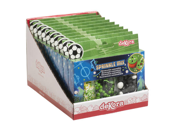 Kakestrøssel - Fotball - 3 varianter 1 Pakke med 3 poser kakepynt - 70g 