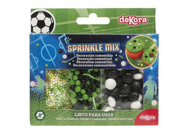 Kakestrøssel - Fotball - 3 varianter 1 Pakke med 3 poser kakepynt - 70g 