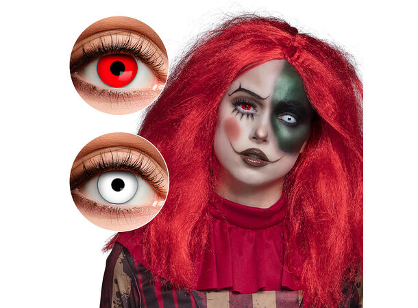 Kontaktlinser - Skummel Klovn 3-måneders kontaktlinser