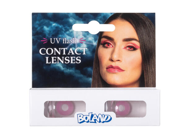 Kontaktlinser - UV-lys rosa 1-måneds kontaktlinser 