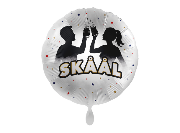 Partytime - "SKÅÅL" 1 Folieballong rund - 17" - (43cm) 