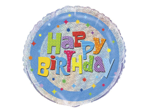 Prismatisk Happy Birthday Sprø 1 Folieballong - 46cm(18")
