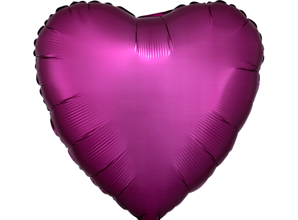 Satin Luxe® Pomegranate Heart 1 Folieballong - Hjerte - 18" (43cm) 