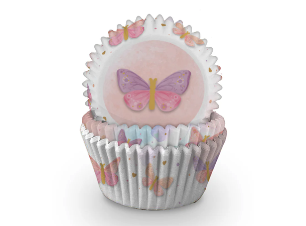 Sommerfugl pastel - Cupcakeformer 60 Cupcakeformer - 3,2x5cm 