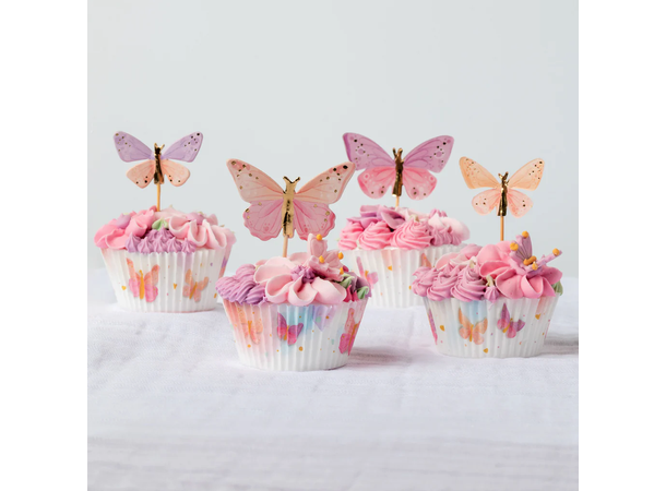 Sommerfugl pastel - Cupcakeformer 60 Cupcakeformer - 3,2x5cm 