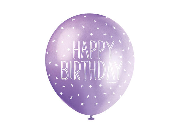 Superprint Premium “Happy Birthday” -Ass 5 Gummiballonger - 30cm (12")