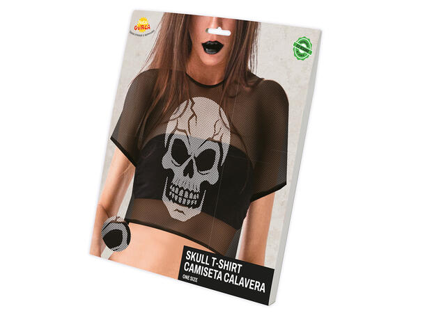 1 Nettingtopp - Hodeskalle 1 Topp i polyester - Onesize 