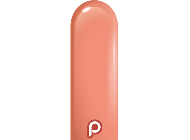 260P - Peach 50 Gummiballonger til figurer - Neck up