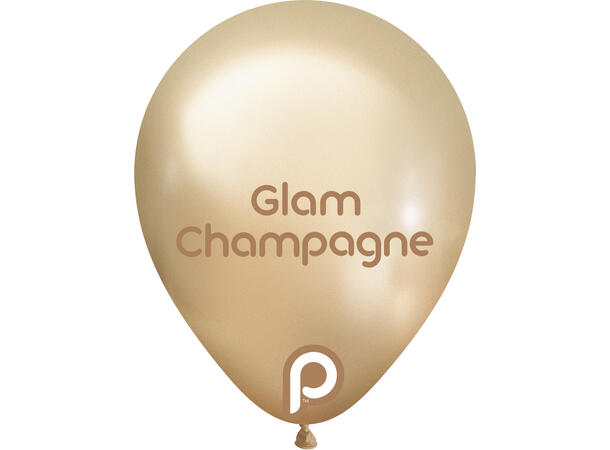 5R - Glam TM Champagne 100 Gummiballonger - 13cm (5")